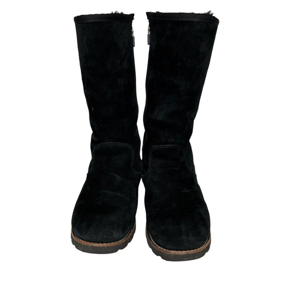 UGG Womens Black Waterproof Etta Tall Boot Platform Sole Shearling Interior Boot - Picture 2 of 9
